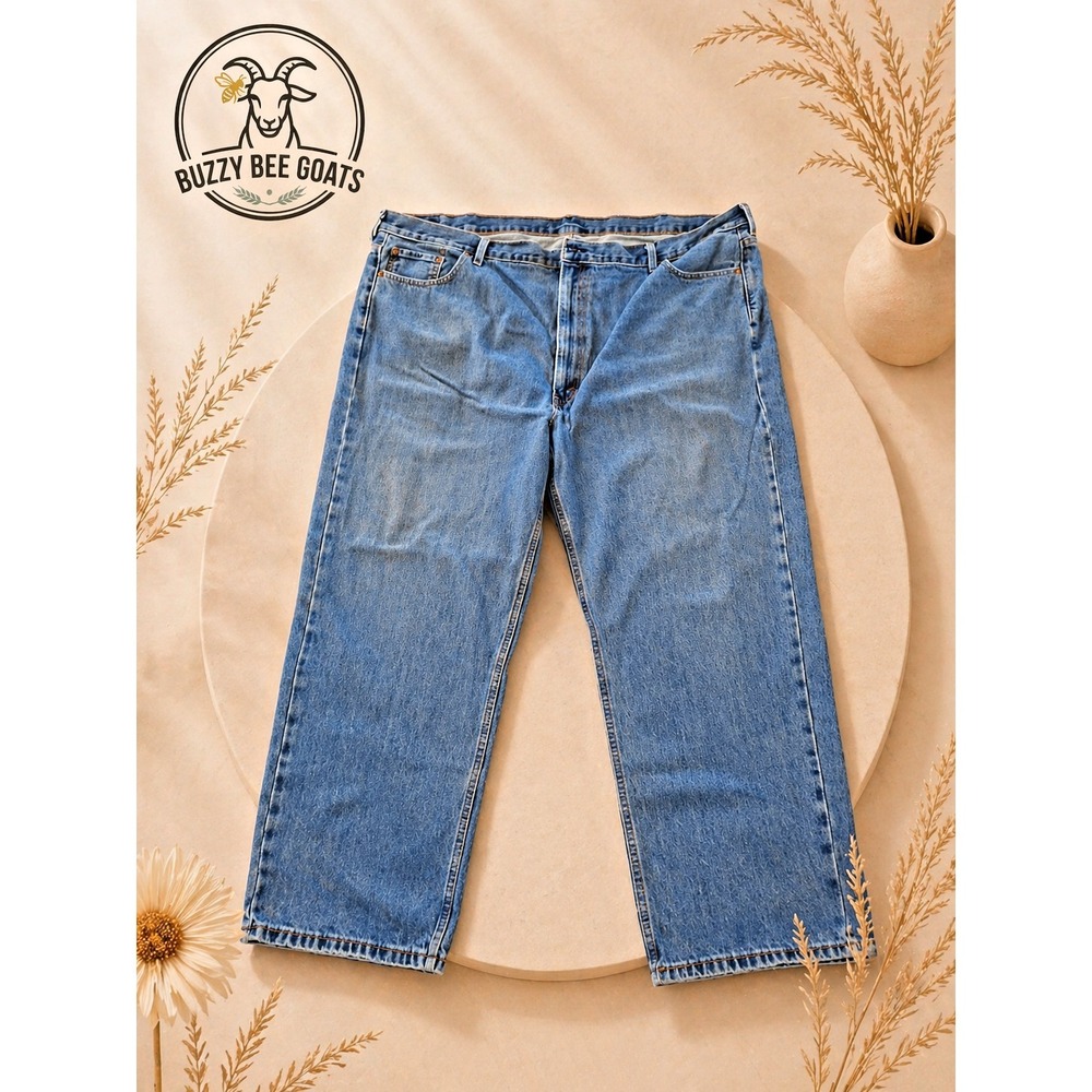 LEVIS 550 RELAXED FIT JEANS MENS 52X30 BLUE DENIM BIG TALL STRAIGHT